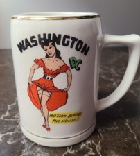 Vintage Washington DC Motion Before The House Sexy Beer Drink Mug MCM Man Cave