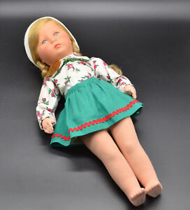 Kathe Kruse Doll Blond Girl with Tag Real Hair 1950s 19-½“ Tall C-8R