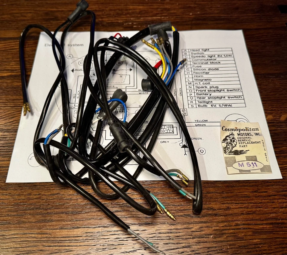 Arnés de cableado y diagrama Benelli Enduro 175cc Foto 1 de 1