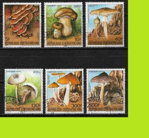 Zentralafrikanische Republik 1984 Luftpost - Pilze - Blumen - komplette Serie - gebraucht - Bild 1 von 1