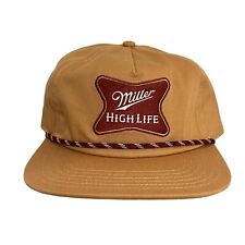 Miller High Life Vintage Style Red Rope Snapback Tan Baseball Hat Cap OSFM