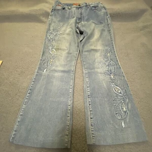 Daniel Jeans Light Denim Blue Women's Womens Cotton Floral Flower Embroidered - Picture 1 of 19