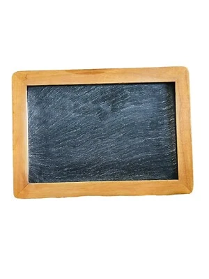 Slate chalkboard wooden trim hanging recipe sign schoolhouse home decor - Image 1 of 4