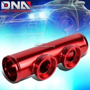 2.5"RED ALUMINUM FOR SSQV TURBO/INTERCOOLER DUAL BLOW OFF VALVE FLANGE PIPE - Bild 1 von 5