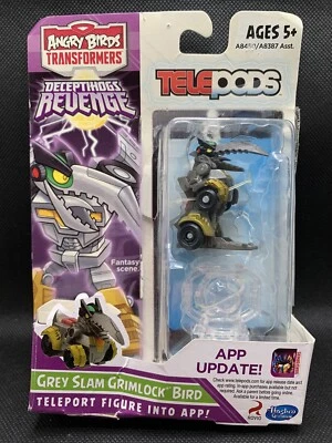 Angry Birds Transformers Deceptihogs Revenge Grey Slam Grimlock Telepods 2014 - Image 1 of 4