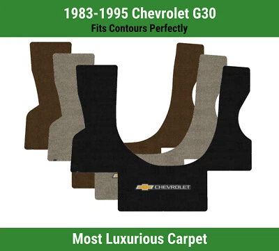 Alfombra delantera Lloyd Luxe para Chevrolet G30 83-95 con pajarita Chevy y logotipo Word Foto 1 de 4