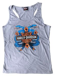 Ladies Harley Davidson New 100% Cotton Blonde vest Summer Tank Top S - XL 74
