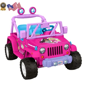 Barbie Jeep Wrangler Ride-On 12 V Max Speed 5 Mph - Picture 1 of 12