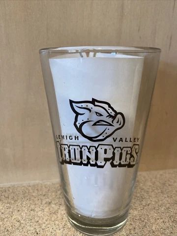 LV Lehigh Valley Iron Pigs Phillies Baseball Pint Beer Glass SGA - New Cover
