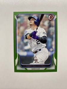 2014 Bowman Green Border /150 Troy Tulowitzki 115 Colorado Rockies