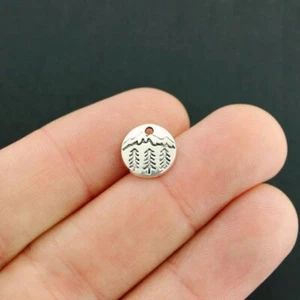 5 Mountain Charms Antique Silver Tone Forest - SC7920 NEW3 - Picture 1 of 2