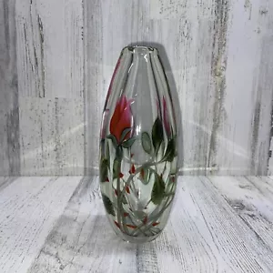 Vintage Orient & Flume Art Glass 7" Vase By Ed Alexander Rare And Unique Rose - Picture 1 of 16