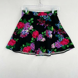 Show Me Your MuMu Camille Floral Mini Skirt Womens Medium Black Pink Stretch - Picture 1 of 12