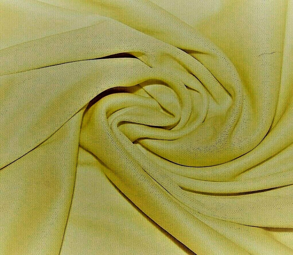 1+ Yards Off White Polyester Knit  Fabric 41" X 60" 1 Way Stretch  - Image 1 of 1