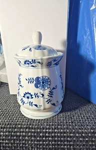 Blue Danube Blue Danube Candy Cokie Biscuit Jar & Lid Old Banner Mark - Picture 1 of 16