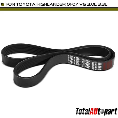 Cinturón serpentino 41,02 pulgadas para Toyota Highlander 2001-2007 V6 3,0 L 3,3 L 9936621040 Foto 1 de 4
