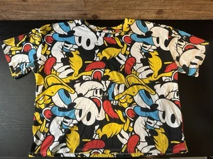 Disney Missy 7-9 M cotton blend CROP TEE Shirt MICKEY MOUSE & Friends - Picture 1 of 3