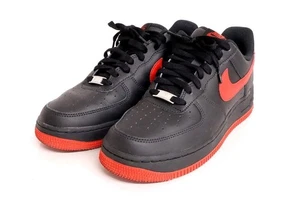Nike Air Force 1 ’07 Low Bred Black Red FJ4146-002 Men’s Size 9 Pre‑Owned No Box - Picture 1 of 6