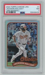 2024 Topps Chrome Update 1989 Jackson Holliday RC PSA 7 Orioles #89CU-3 - Picture 1 of 2