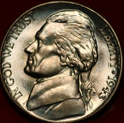 Uncirculated 1943-D Denver Mint Silver Jefferson Nickel - Image 1 of 2