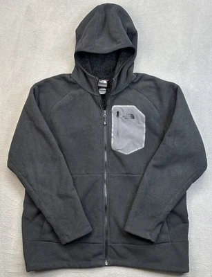 North Face Jacket Mens XXL Black Sherpa Lined Full Zip Hooded Jacket Fleece - Image 1 of 4