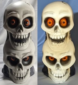 Halloween Stacked Skulls Light Up 12” Blow Mold Decor Hyde & Eek Target - Picture 1 of 1