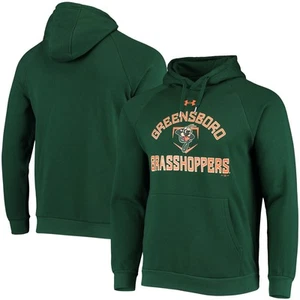 Men's Under Armour Green Greensboro Grasshoppers All Day Raglan Fleece Pullover - Picture 1 of 3