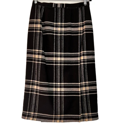 Юбка-карандаш Liz Claiborne мужская размер 12 черная/белая клетчатая 65 шерсть 35 нейлон - Изображение 1 из 4