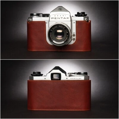 Handmade Genuine Leather Half Camera Case Cover For Pentax K1000 SV S3 S2 ESII - Image 1 of 4