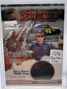 Jimmie Johnson Burning Rubber Race Used Win Tire /250 B1 2009 Press Pass Nascar - Picture 1 of 2