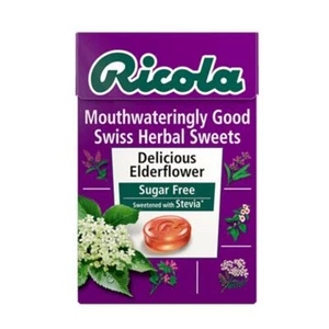 Ricola Natural Flor de Saúco Sin Azúcar con Stevia Dulces Herbales Suizos 45 g - Imagen 1 de 1