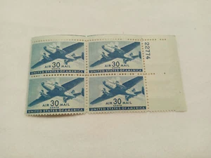 SELLOS USPS - Bloque de placas montado sin montar o nunca montado - CORREO AÉREO - C30 (PBC30-2) - Imagen 1 de 1