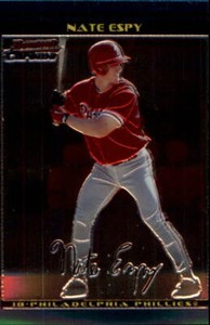 2002 Bowman Chrome Philadelphia Phillies Baseball Card #255 Nate Espy Rookie