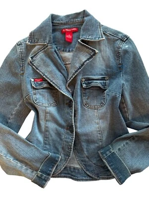 U.S. Polo Assn. Womens Denim Jacket Medium Blue Classic Fit Button Front Casual - Image 1 of 4