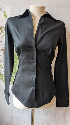 Camisa para mujer Paul Smith a medida negra cuello en V busto ajustado talla 40 nueva con etiquetas Foto 1 de 4