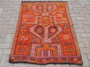 3x5 Turkish Small Kilim Rug – Handmade bohemian wool kilim Rugs for living room - Picture 1 of 10