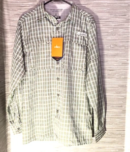 NWT Habit Mens Shirt SZ Small S/P  Long Sleeve Plaid Green UPF 40+ UV Vented - Picture 1 of 11