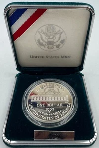 1997 U.S Botanic Garden Commemorative Proof Silver Dollar With Coa - Picture 1 of 4