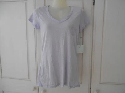 Nueva con etiquetas Camiseta Zoa New York Lavanda Mangas Cortas Cuello en V con Bolsillo Pequeño - S/UK8 Foto 1 de 4