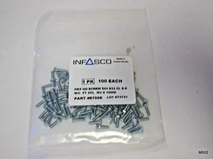 Infasco 67006 Hex Head Cap Screw M3 x 10 mm 100 Pack - Picture 1 of 3