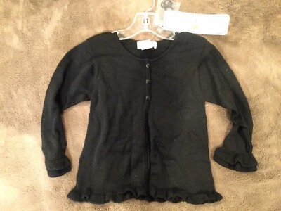 Nuevo con etiquetas Suéter Florence Eiseman Negro Tejido 100% Algodón Talla 4 Foto 1 de 3