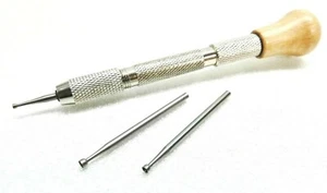 Wire Rounder Pin Vise Swivel Wooden Head Vise with Set of 3 Size 1.2, 1.5, 1.8mm - Picture 1 of 5