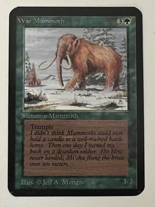 Magic the Gathering MTG Alpha War Mammoth NM (Beta Bob) - Picture 1 of 2