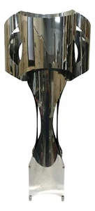 lampada da pavimento scultura acciaio anni 70 design francois monnet sonneman - Imagen 1 de 7