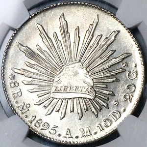 Moneda de plata de 8 reales casi prueba 1895-mo AM NGC MS 64 (25022401D) - Imagen 1 de 6
