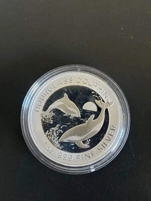 2024 Australian $1 Hourglass DOLPHIN 1oz .999 Silver Bullion Coin Dollar - Image 1 of 2
