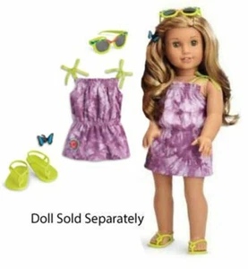 Vestido de playa American Girl Lea's para muñeca de 18" NO INCLUIDO Lea Clark retirado nuevo en caja - Imagen 1 de 5