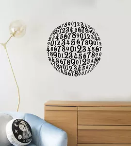 Vinyl Wall Decal Numbers Nursery School Mathematics Kids Room Stickers (ig5407) - Picture 1 of 2