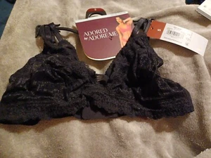 Adored by Adore Me Women’s Size S Mandy Unlined Black Bralette Bra - Picture 1 of 5