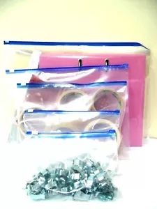 ZIP TOP ZIPPER SEAL BLUE SLIDER TOP PLASTIC POLY-BAGS - 5 SIZES - BUY 10 TO 50  - Picture 1 of 6